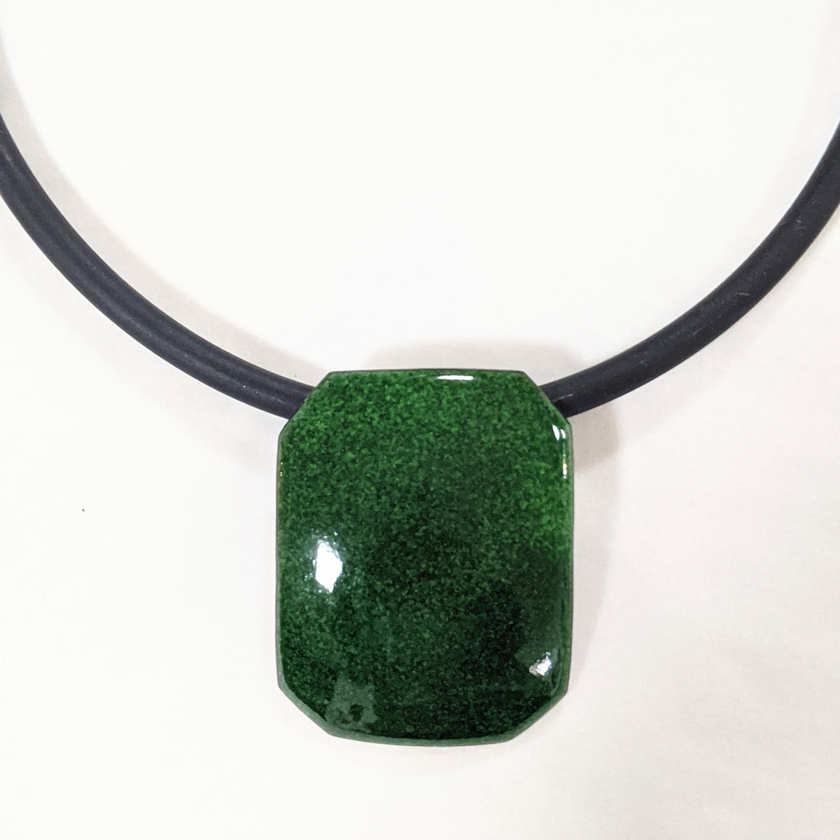 Emerald Green Gem Cut Pendant – Christy Klug Studios