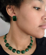 Emerald Green and Gold Necklace