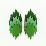 Green Art Deco Earrings