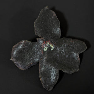 Large Black Orchid Pin