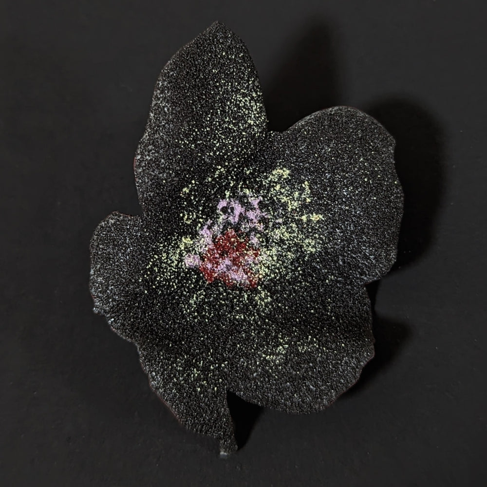 
                
                    Load image into Gallery viewer, Small Black Orchid Pin
                
            