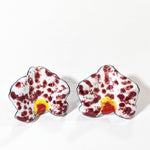 Small Speckled Orchid Earrings