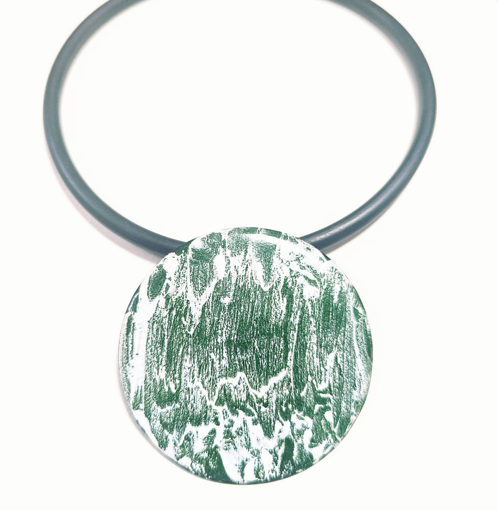 Large Green Disc Pendant