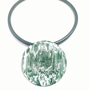 Large Green Disc Pendant