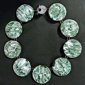 Multi Disc Green Necklace