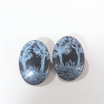 Small Baroque Landscape Earrings