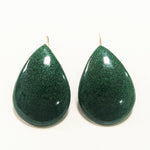 Large Green Tear Drop Earrings