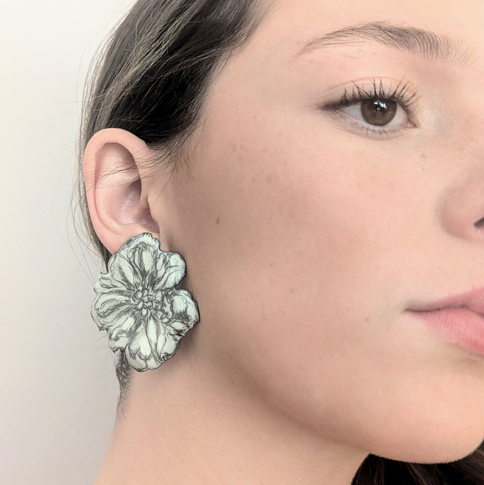 Ivory Rose Earrings