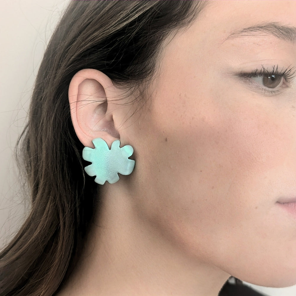 Green Pop Art Earrings