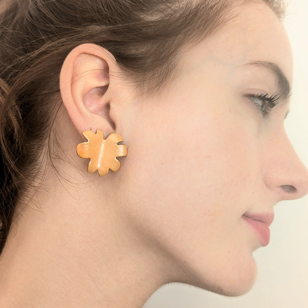 Orange Pop Art Earrings