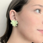 Yellow Pop Art Flower Earrings