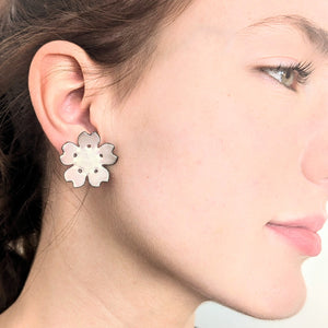 Pale Pink Cherry Blossom Earrings