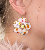 Transparent Watercolor Flower Earrings