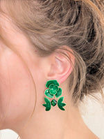 Glowing Green Earrings