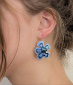 Blue Floral Earrings