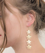 Cascading Peachy Pink Cherry Blossom Earrings