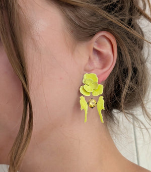 Acid Yellow Garden Delight Earrings