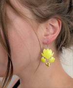 Acid Yellow Cluster Earrings