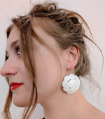 Domed opalescent Pebble Earrings