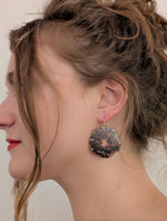 Large Dusty Rose Earrings