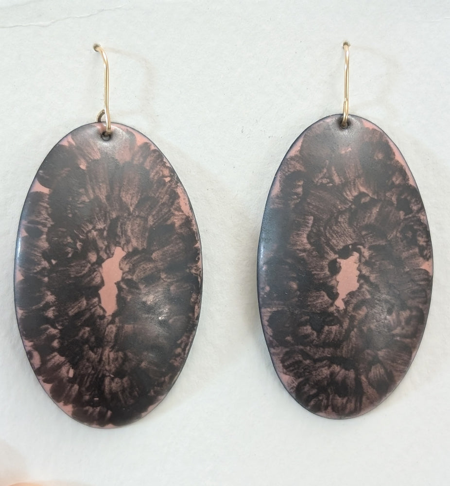 Oval Dusty Rose Earrings