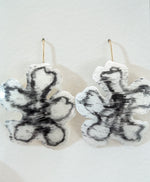 Opalescent White Floral Earrings