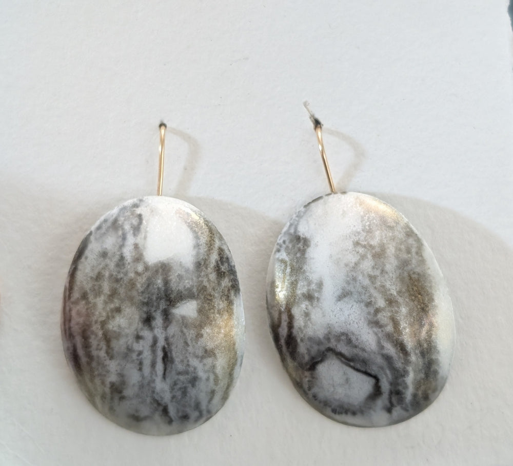 Oval Moss Earrings