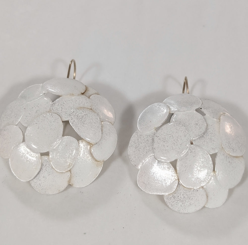 Domed opalescent Pebble Earrings