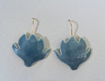 Gray Blue Magnolia Earrings