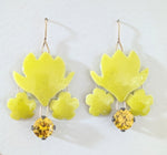 Acid Yellow Cluster Earrings