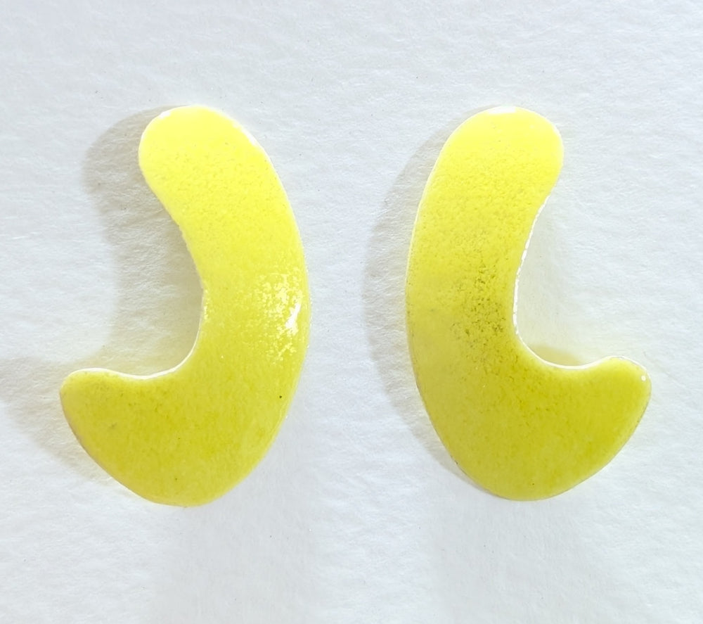 Acid Yellow Swoop Earrings