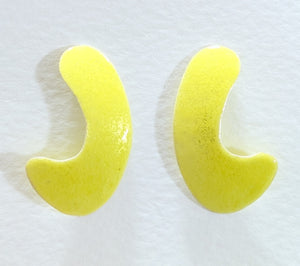 Acid Yellow Swoop Earrings