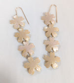 Cascading Peachy Pink Cherry Blossom Earrings