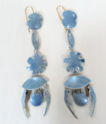 Moody Blue Chandelier Garden Earrings