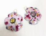 Opaque Watercolor Flower Earrings