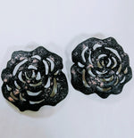 Black Rose Earrings