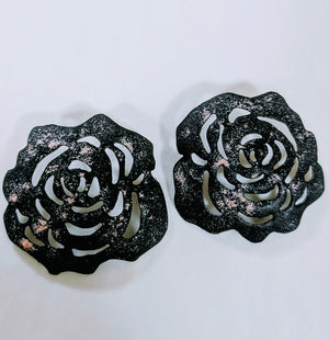 Black Rose Earrings