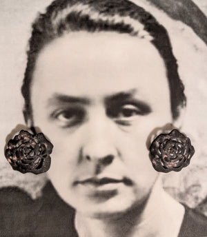 Black Rose Earrings
