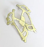 Yellow Rorschach earrings