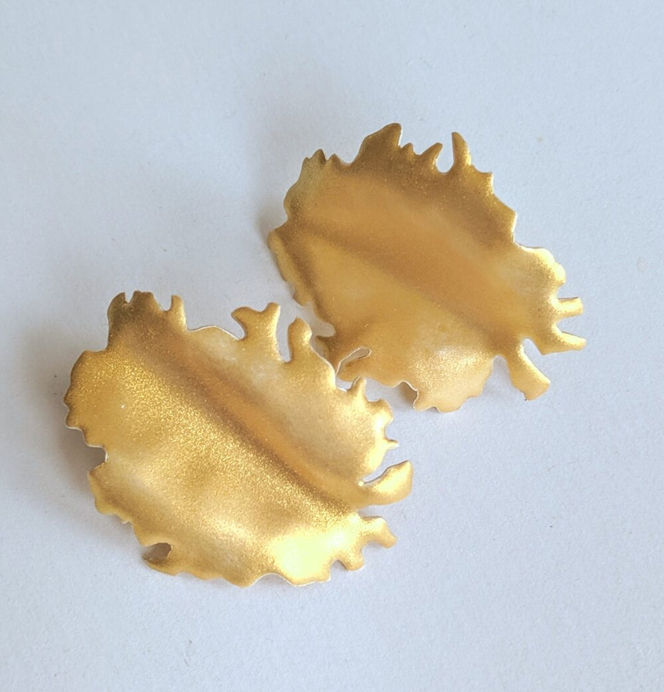 Gold Peony earrings