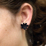 Medium Black Spikey Studs