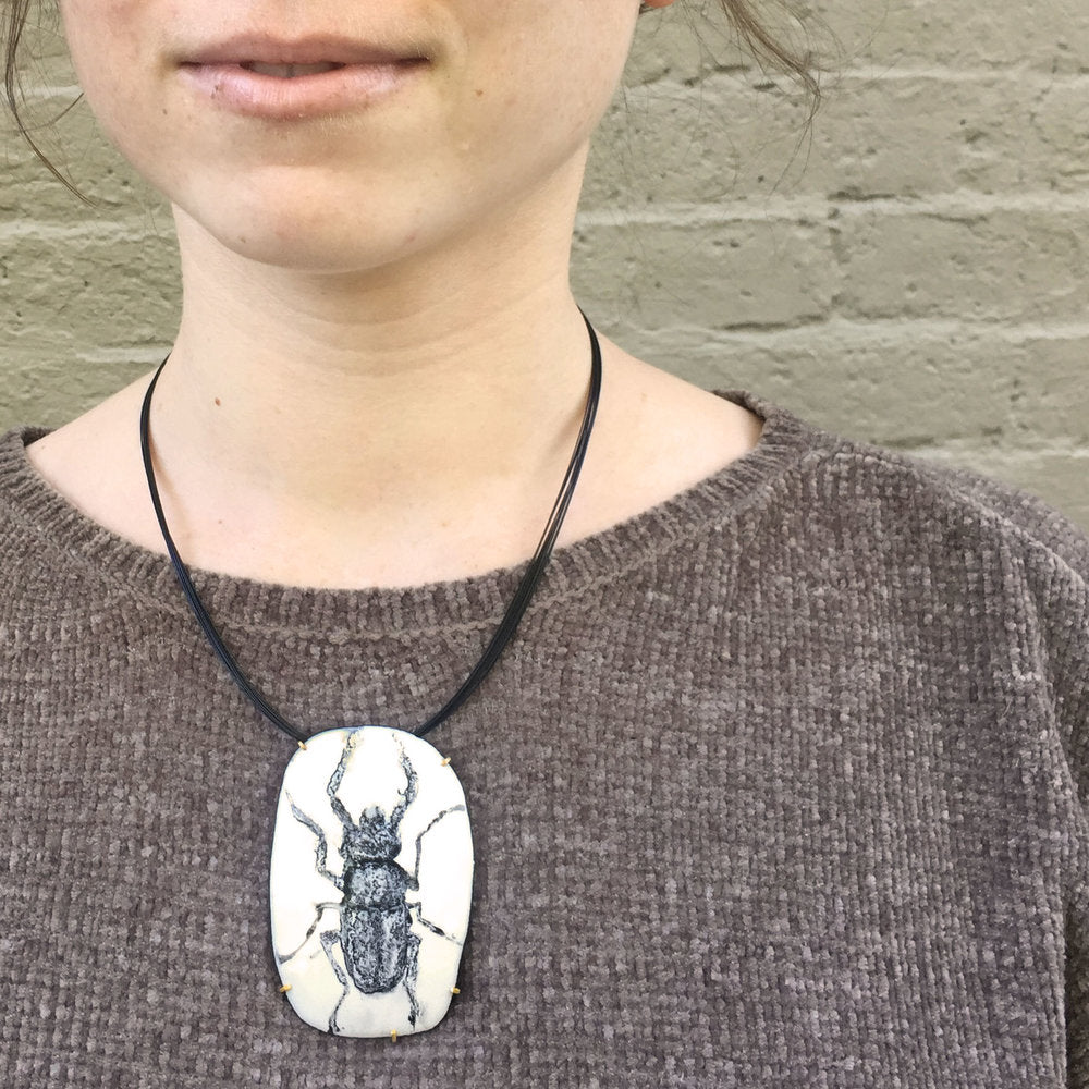 Beetle Necklace / Pin