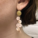 Cascading Rose Disc Earrings