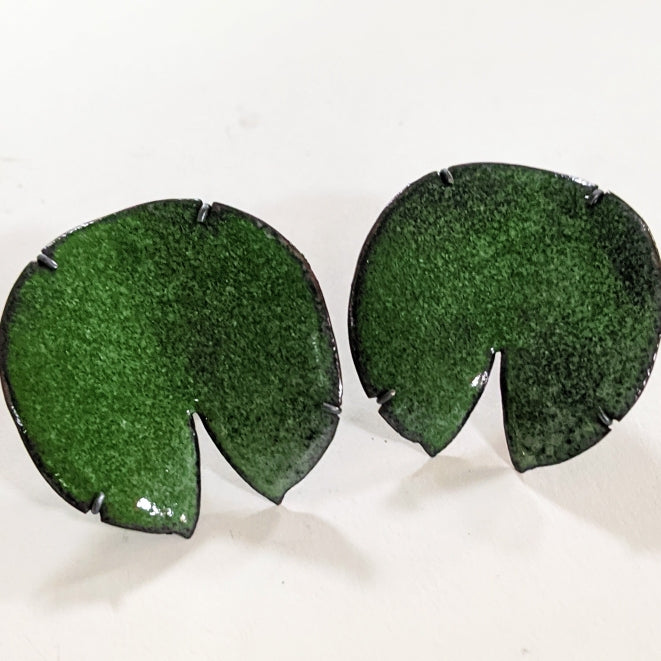 Lotus leaf earrings