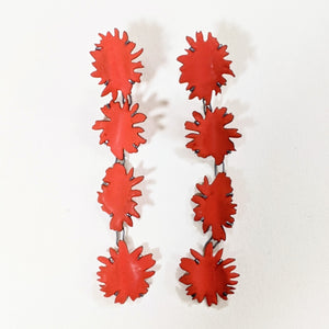 Cascading Red Earrings