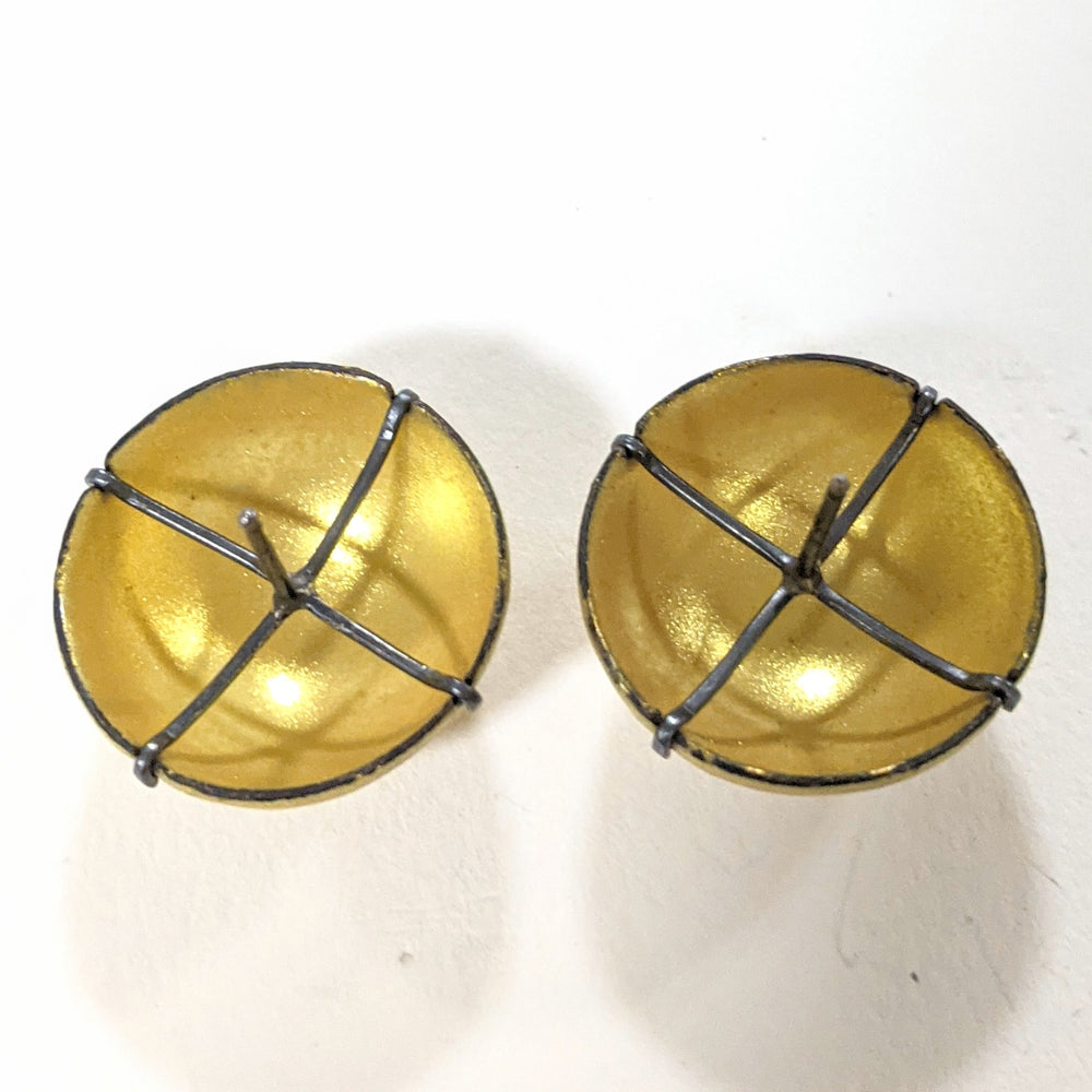 Large Golden Dome earrings
