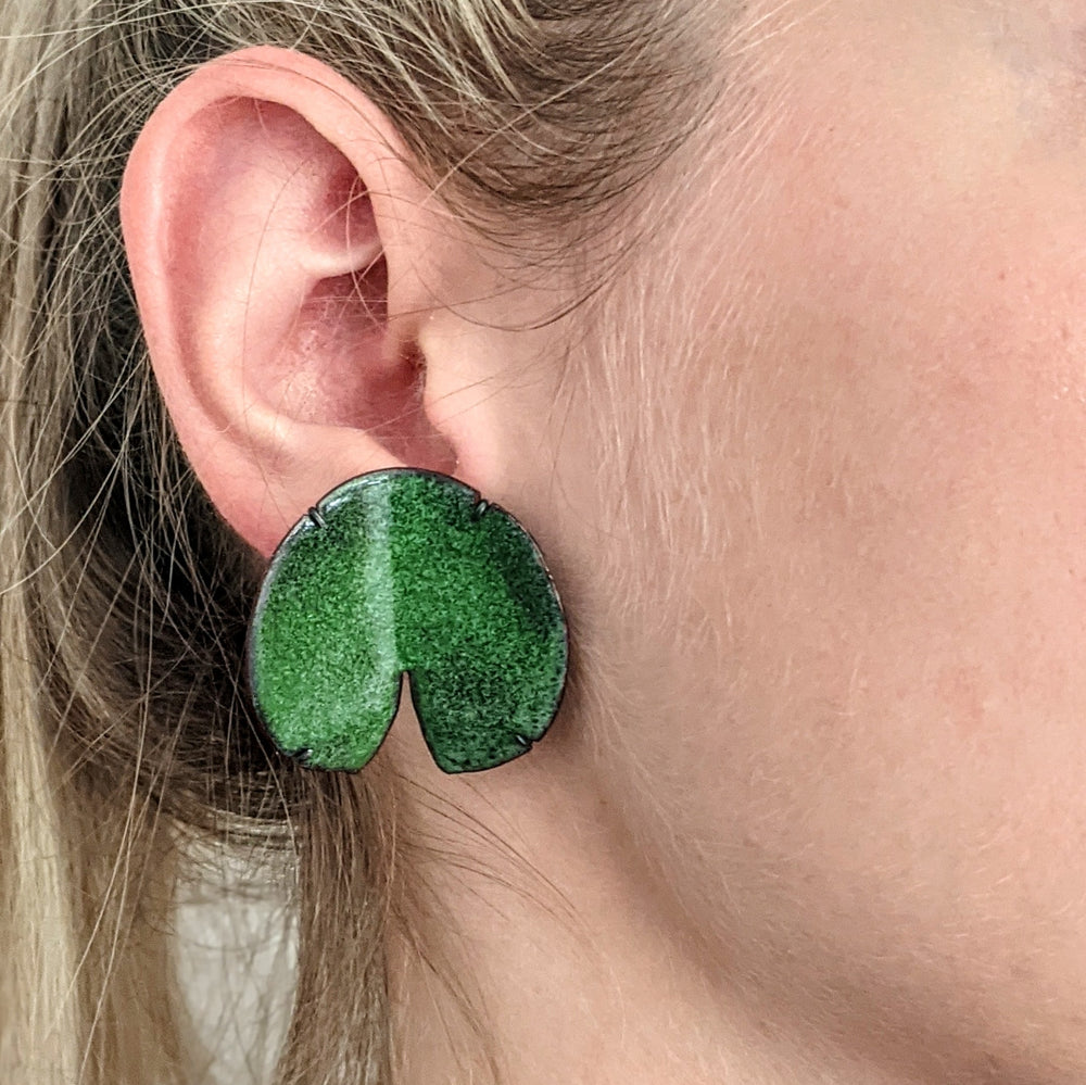 Lotus leaf earrings