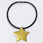 gold enameled star necklace