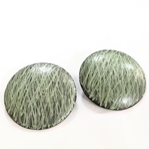 Yellow Grass Disc Earrings