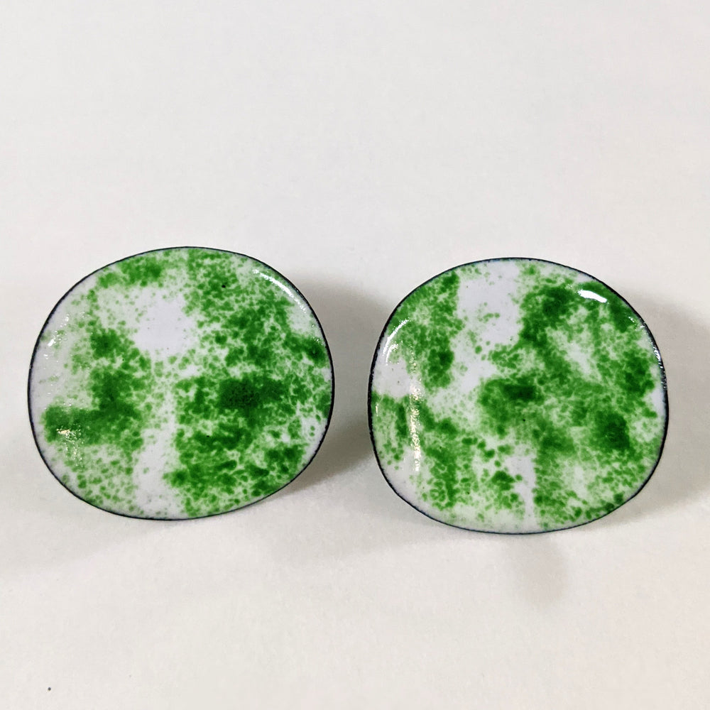 Large Off-Round Speckled Earrings